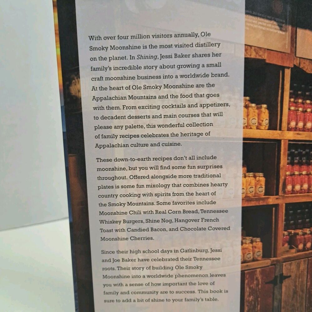 Shining Ole Smoky Mountain Moonshine Family Cookbook Hardcover - Picture 3 of 5
